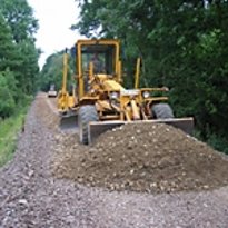 Baumaßnahmen am Radweg