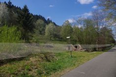 Visualisierung der römischen Wasserleitung entlag des Radweges