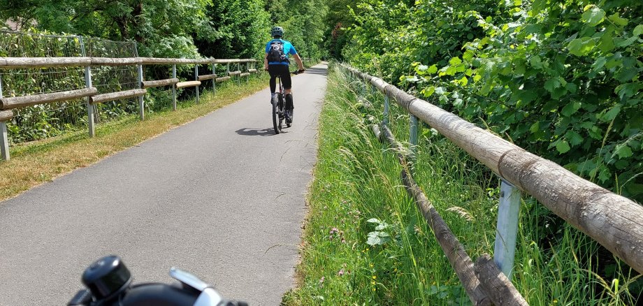 Fahrradfahrer auf dem Ruwer-Hochwald Radweg