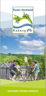 Titelseite des Flyers Ruwer-Hochwald Radweg mit 2 Radfahrern