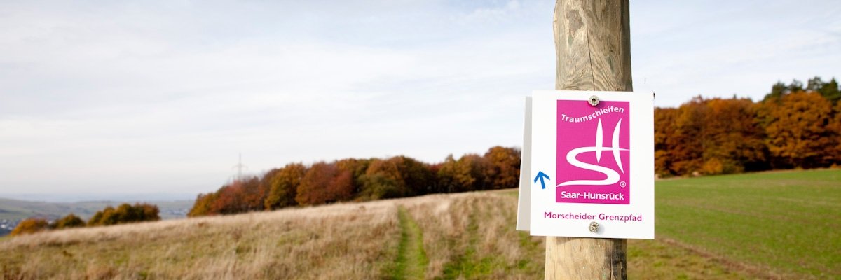 Hinweisschild Traumschleife Morscheider Grenzpfad